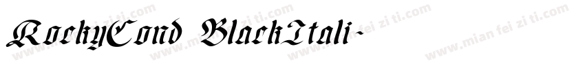 RockyCond BlackItali字体转换